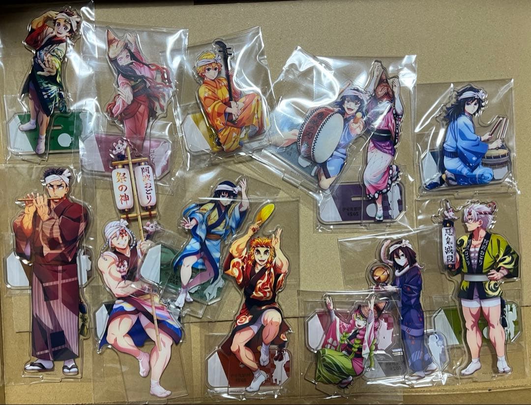 鬼滅の刃　徳島　阿波踊りランダムアクリルスタンド　A.Bコンプリート