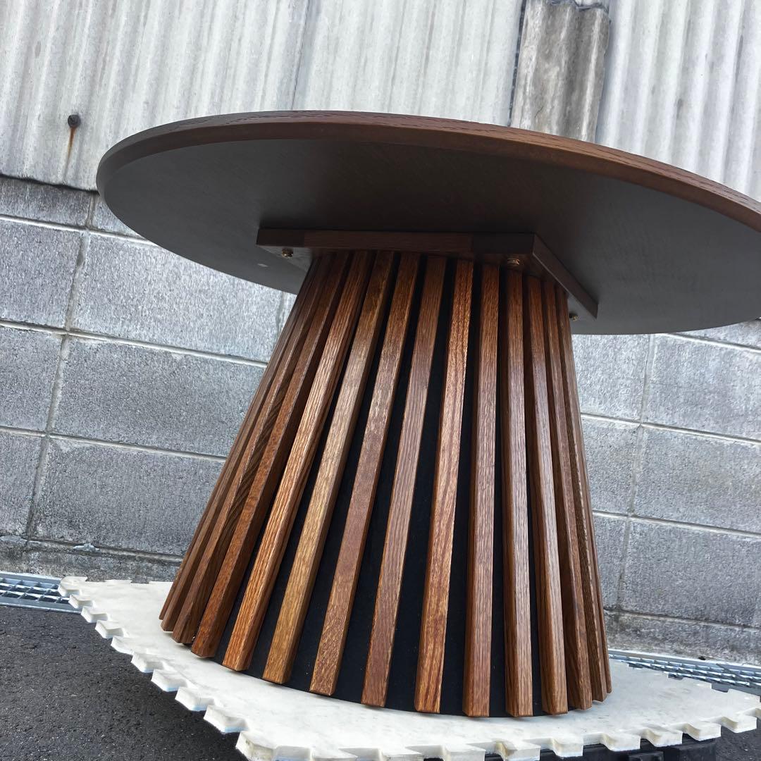 木製丸型ダイニングテーブル