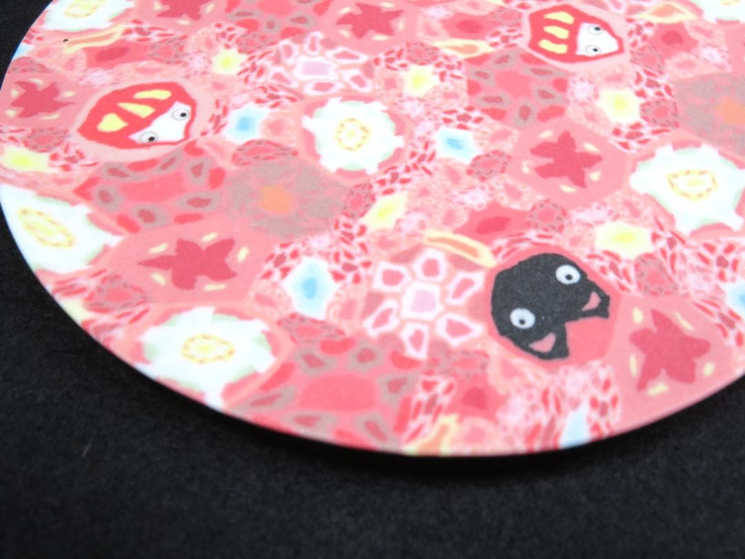 小林佐和子　練込小皿　だるまと猫　現代アート　アンティーク