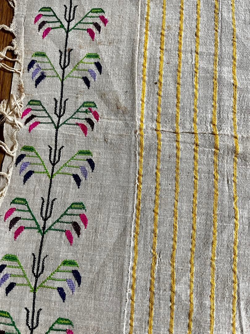 Vintage トルコ刺繍タオル 手刺繍 ハンドメイド