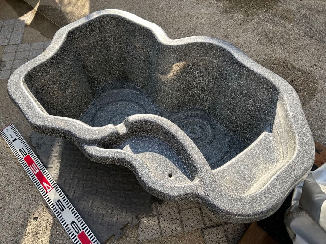 プラ池 ひょうたん池 大型 みかげ調 亀 金魚 メダカ