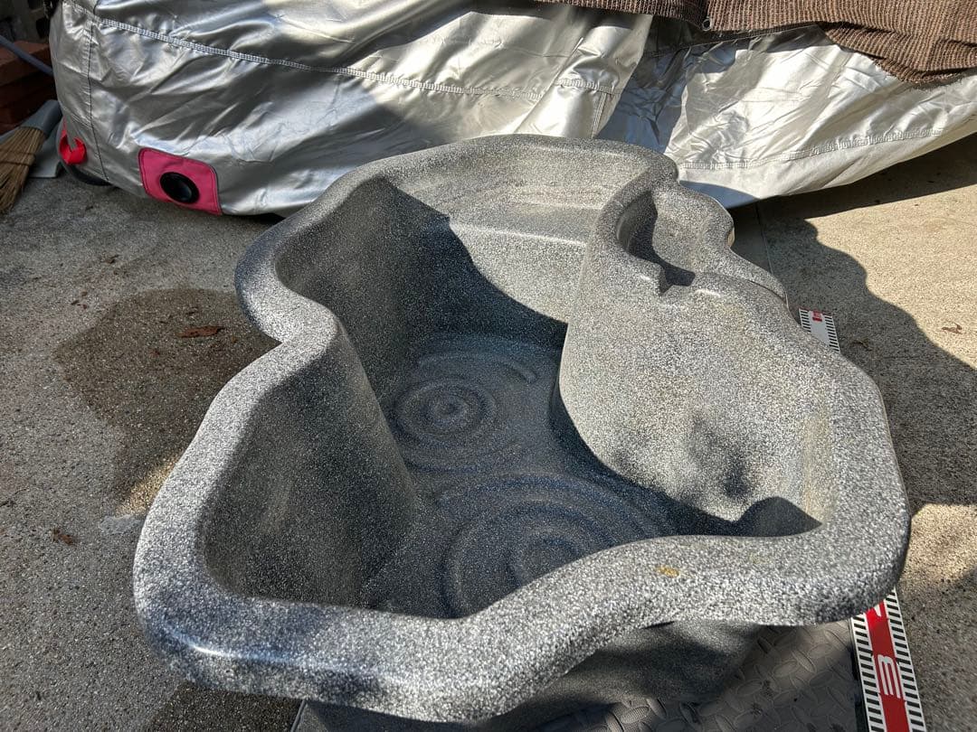 プラ池 ひょうたん池 大型 みかげ調 亀 金魚 メダカ