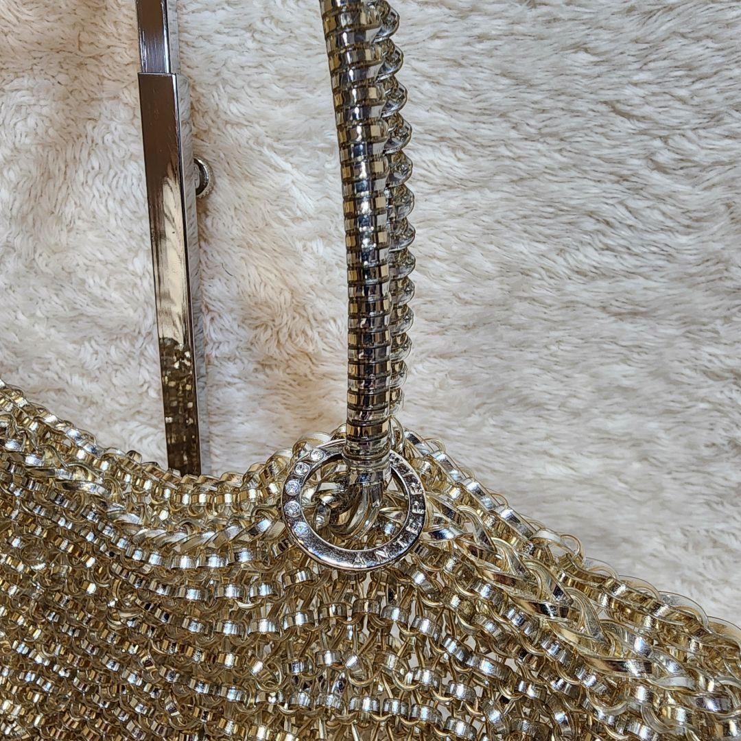 アンテプリマ ゴールド ワイヤーバッグ ラインストーン パーティー 保存袋有