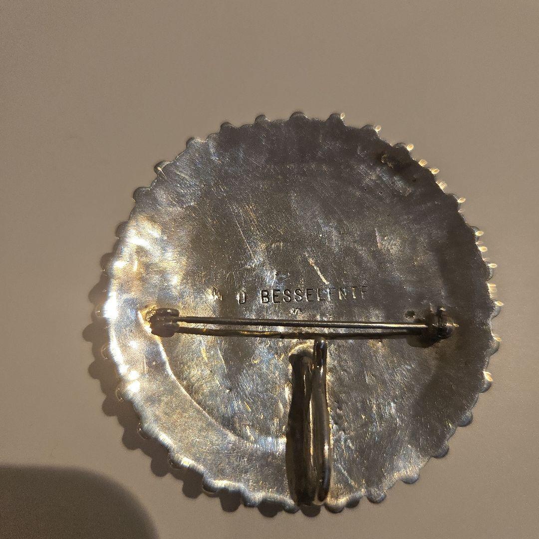 インディアンジュエリー　真っ赤な赤珊瑚　ペンダント　ピンブローチ