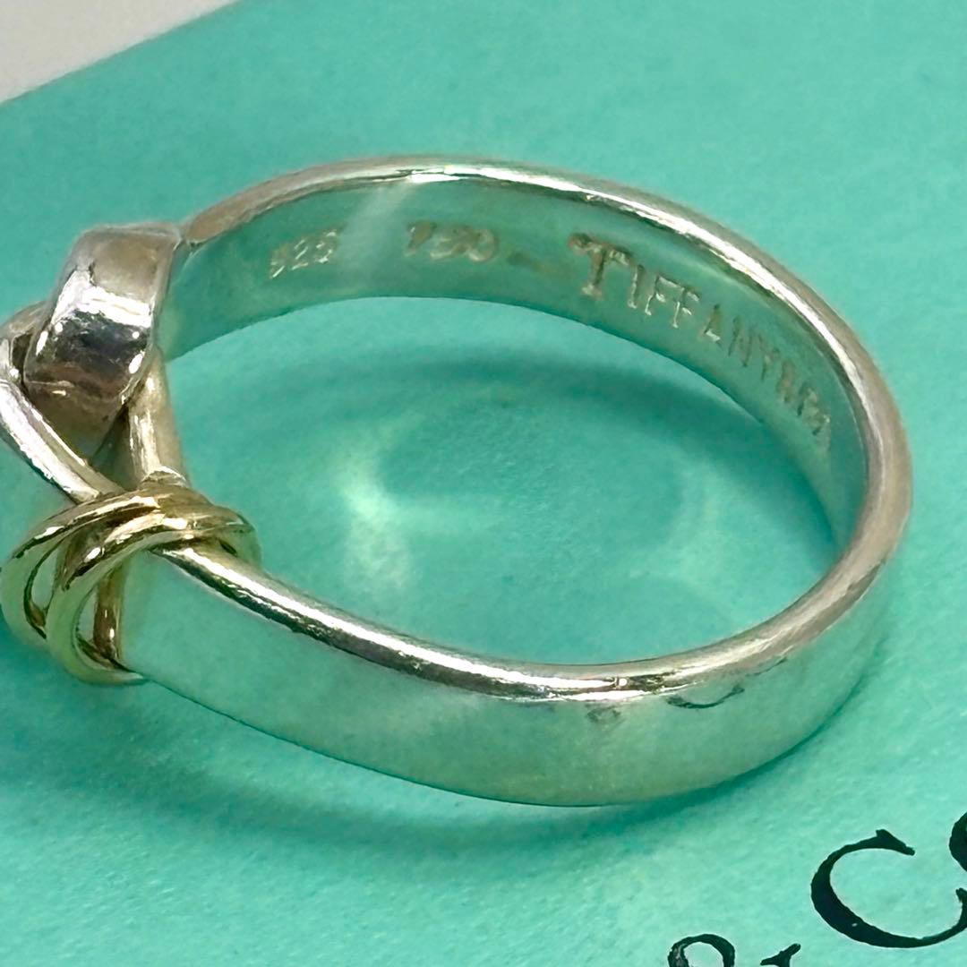 Tiffany & Co. ティファニー K18×SV925 フック&アイ12号
