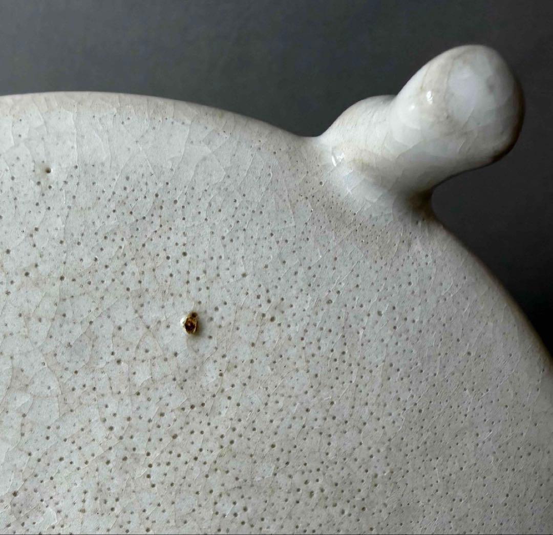 中国 三つ足丸盤(白系)　f2260120