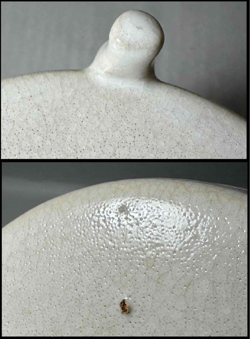 中国 三つ足丸盤(白系)　f2260120