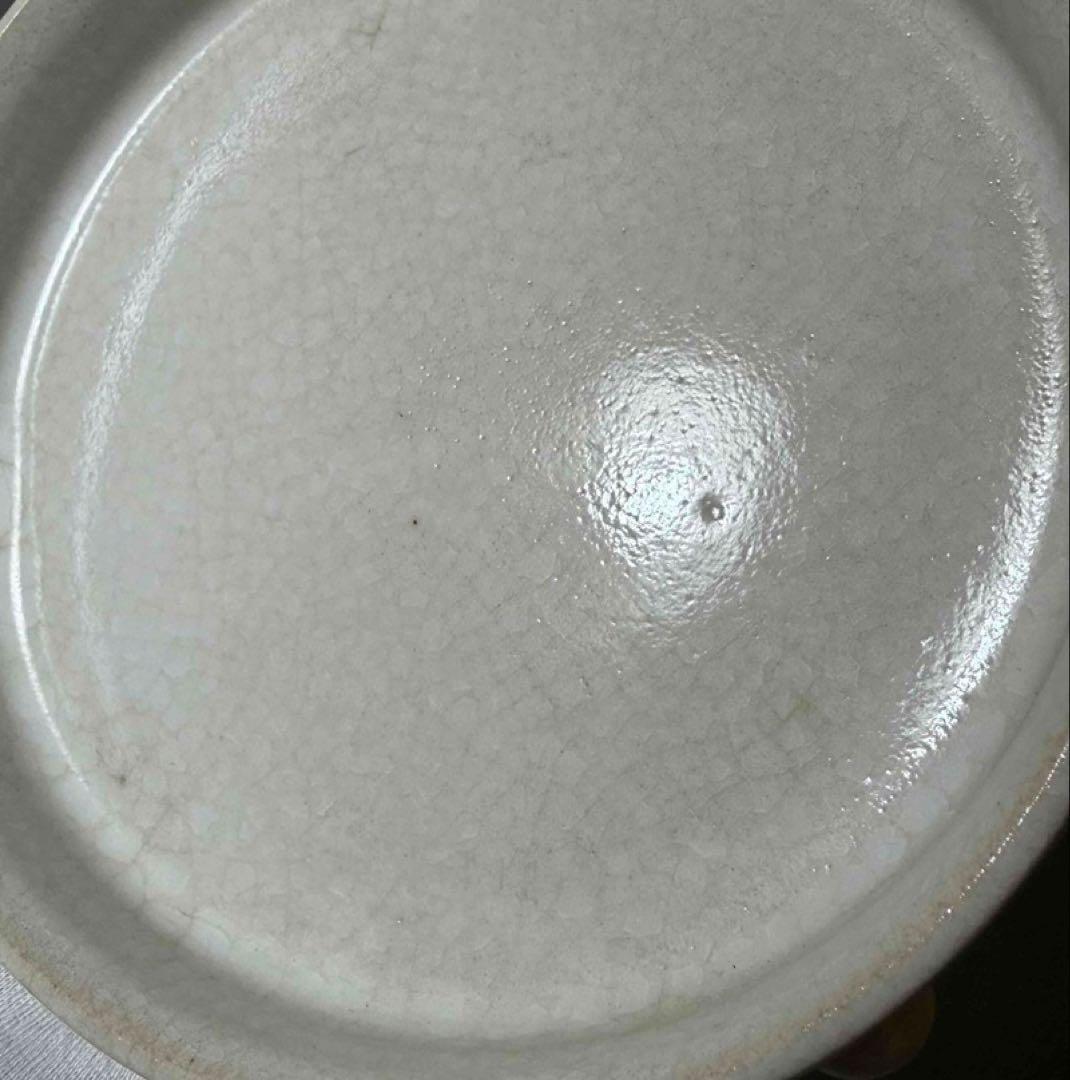 中国 三つ足丸盤(白系)　f2260120