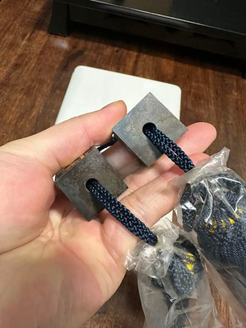 鉄地金象嵌　掛け軸　風鎮　骨董　古美術