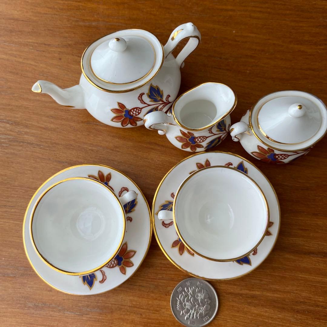 クラウンスタッフォードシャー ミニチュア　ティーセット　ティーフォーツー