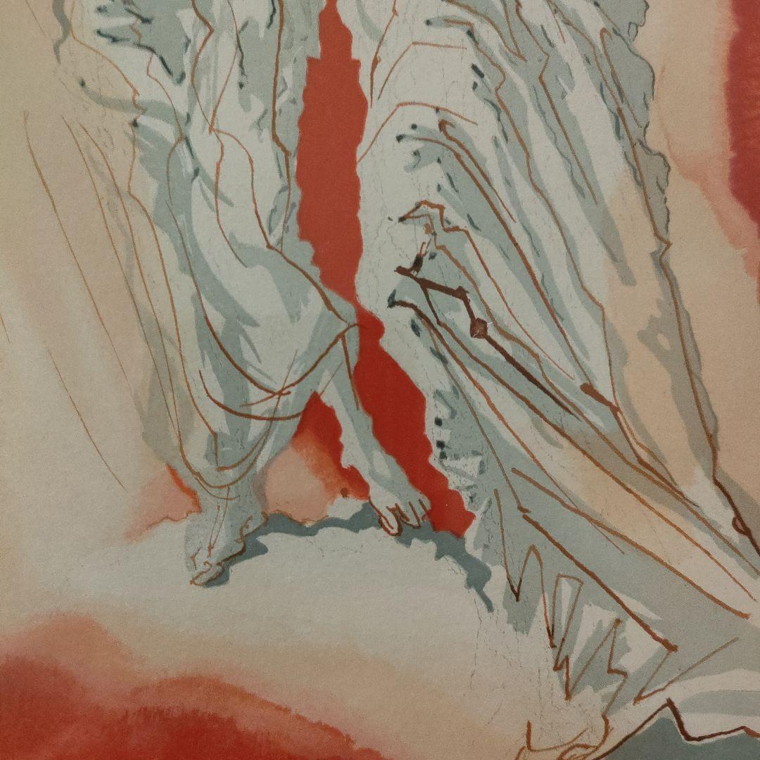 未使用サルバドール ダリ　オリジナル木版画『ダンテ神曲より黒き鬼』1960年制作