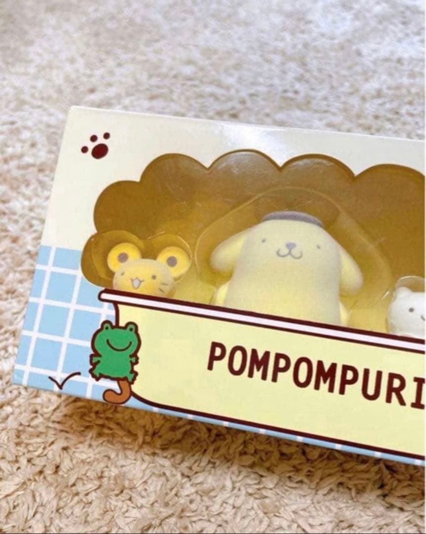 激レア！廃盤品　サンリオ　ポムポムプリン フロッキーマスコットセット　フィギュア
