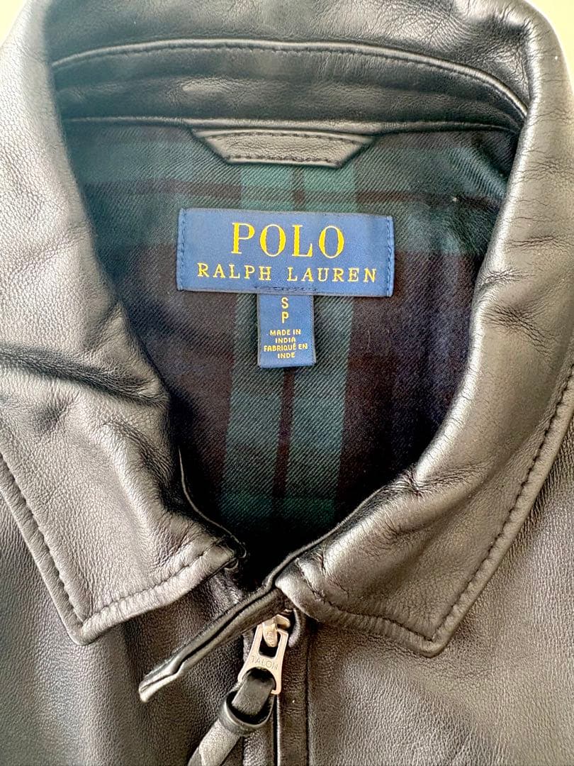 Polo Ralph Lauren ブラックレザーシングルライダース