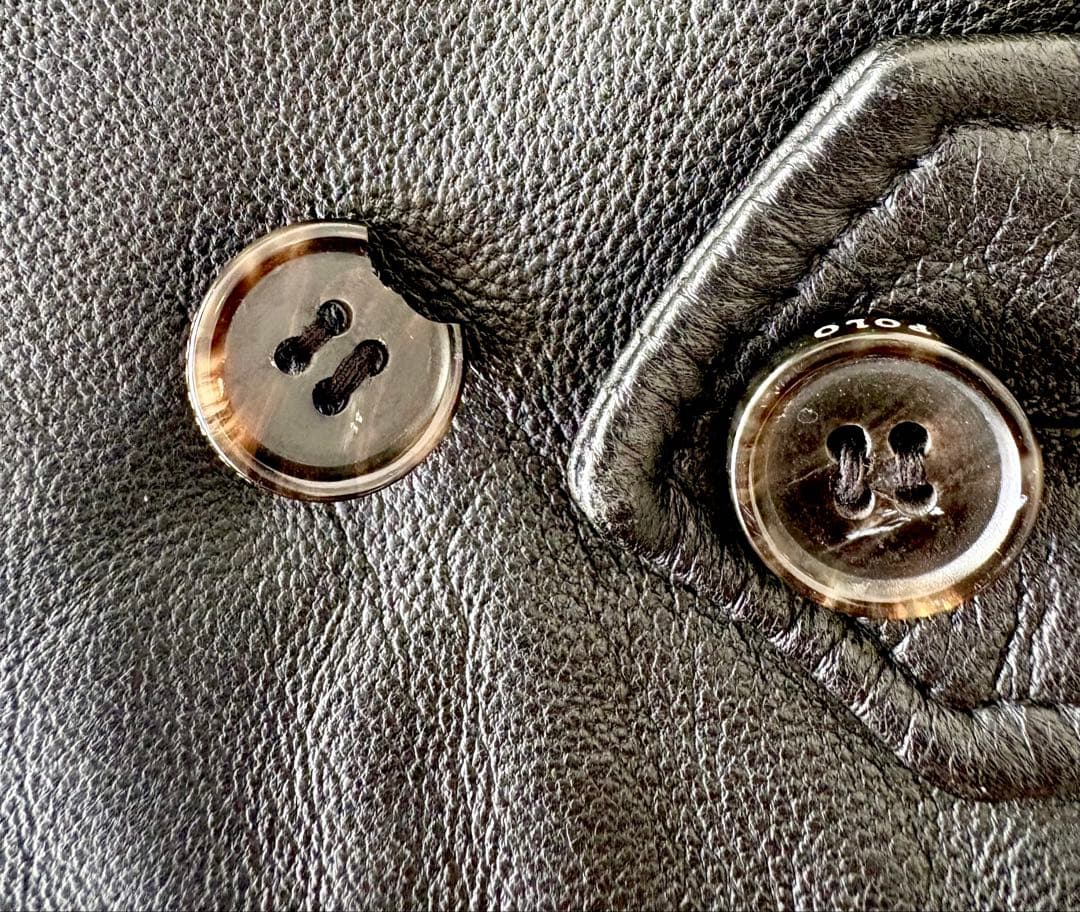 Polo Ralph Lauren ブラックレザーシングルライダース