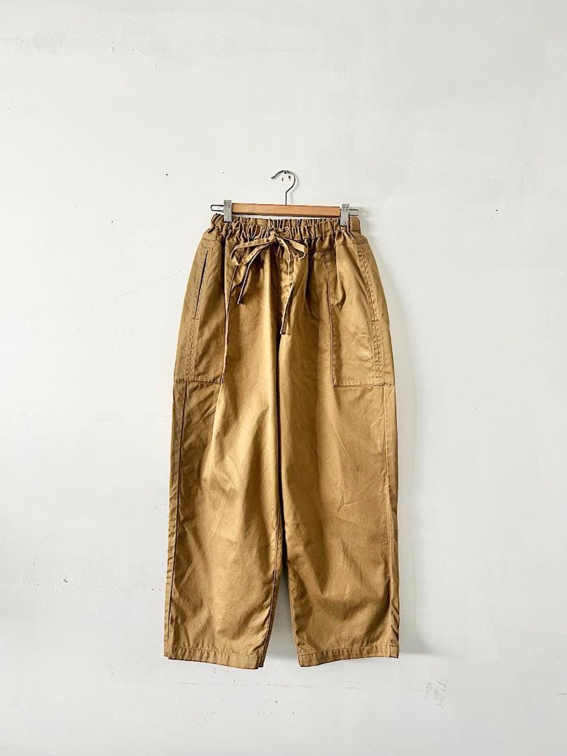homspun 　高密度ウェポンひもワイドパンツ　キャメル　F 　定価2.4万