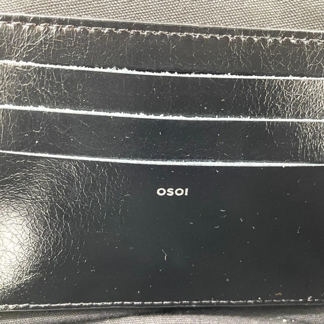 【極美品】OSOI　サークルバッグ　2way ロゴ　シルバー金具　レザー　黒