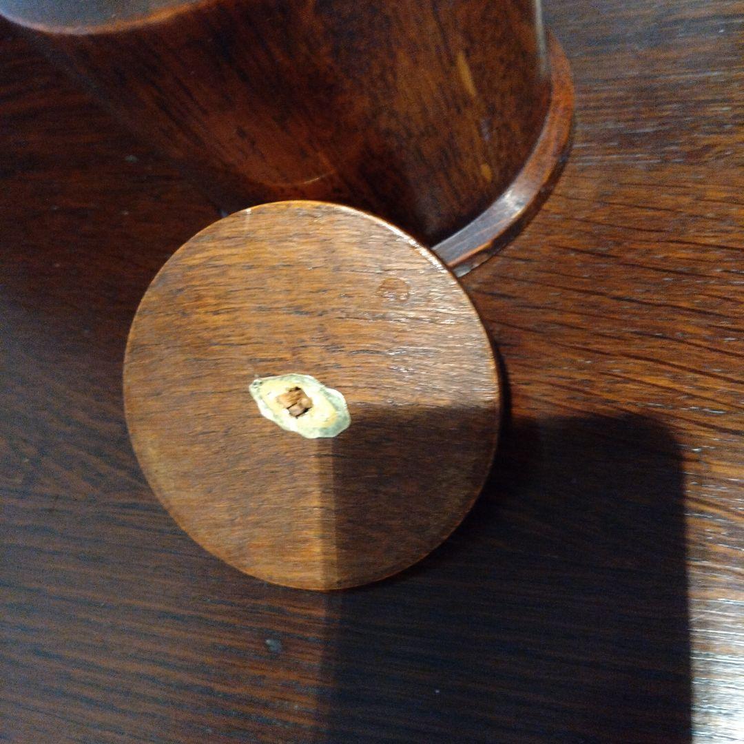 稀少 レア 英国 イギリスアンティーク ティーキャニスター ウォールナット