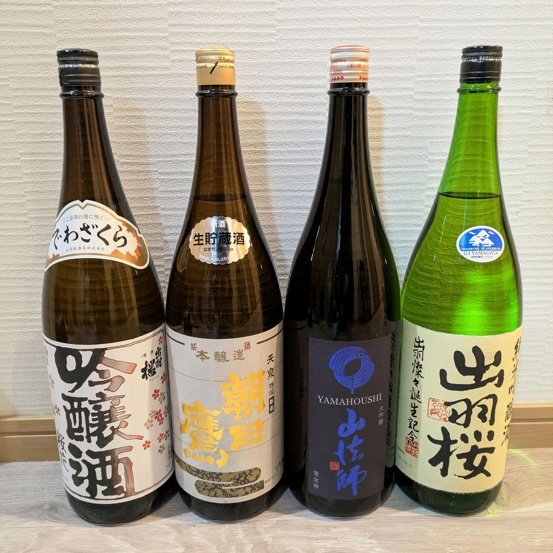 朝日鷹、他山形地酒一升瓶4本セット