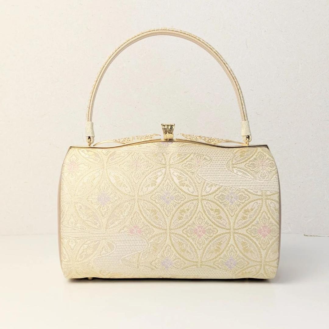 紗織ブランド 草履 バッグ セット 帯地 ゴールド フォーマル LLサイズ H5