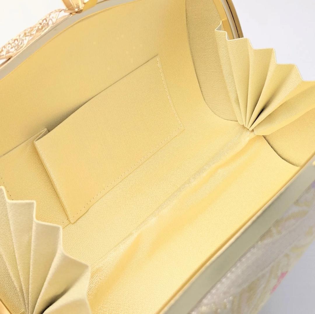 紗織ブランド 草履 バッグ セット 帯地 ゴールド フォーマル LLサイズ H5