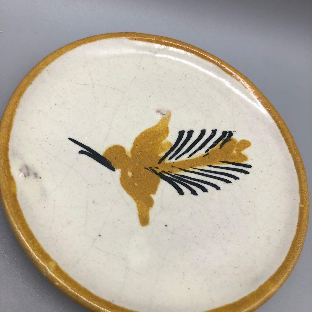 メキシコプエブラタラベラ焼ビンテージ陶器伝統工芸バード鳥カップ&ソーサー4客組