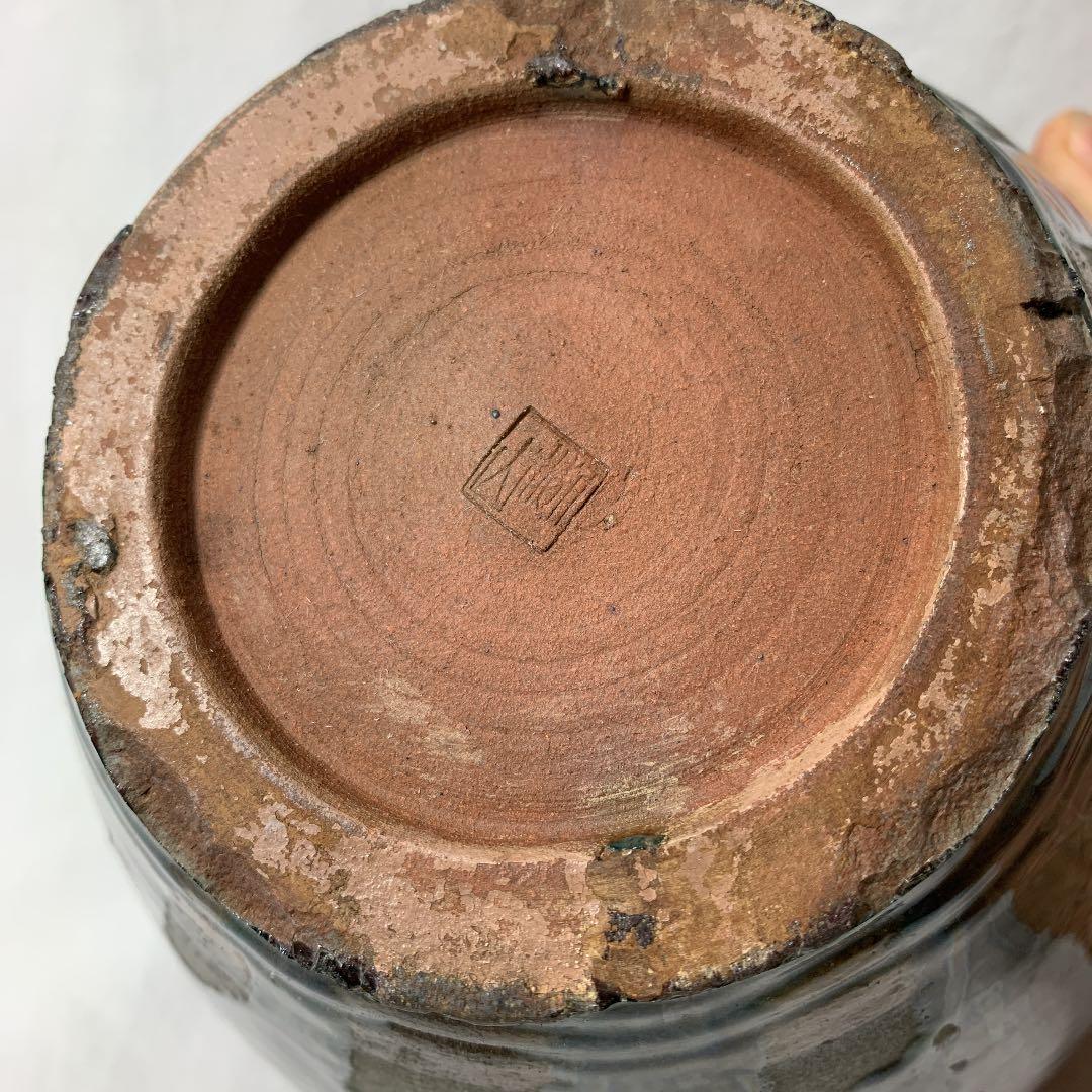 古い壺・骨董・蔵出し・花瓶・壺・陶印・花入・花道具・希少・入手困難