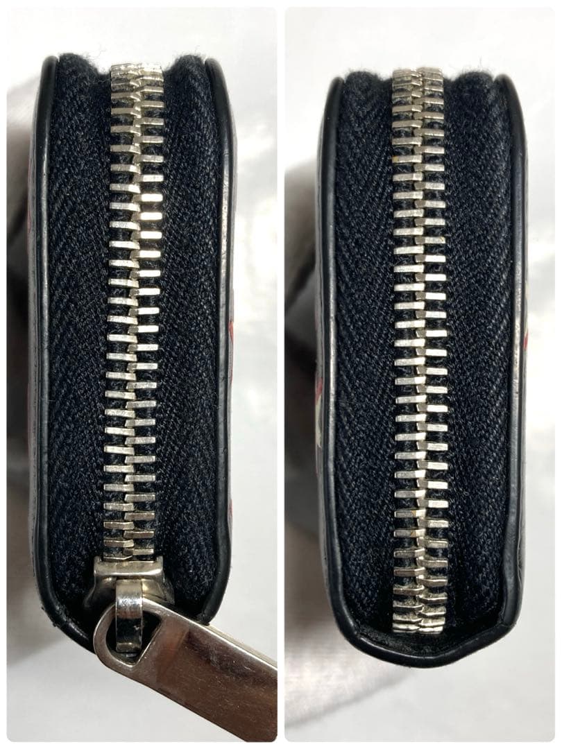 サンローラン　スター　星　レザー　ラウンドファスナー　ケース　カードケース