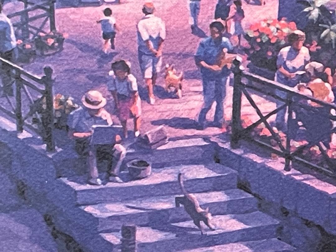 笹倉鉄平代表作「カフェ・ベラノッテ」美品（新品額）限定ミックスドメデイア