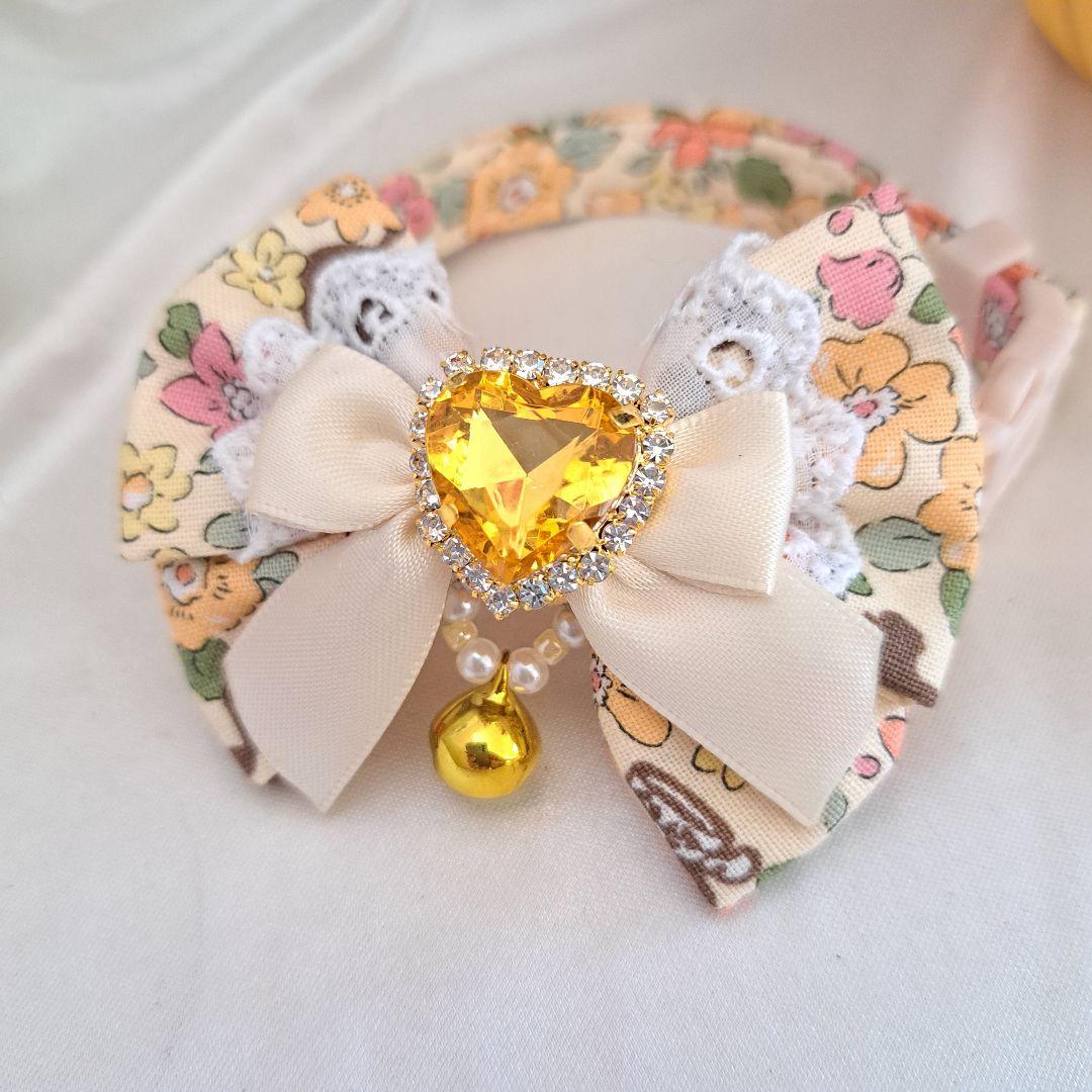 ハロウィン、スイートロリータ(イエロー)わんちゃん猫ちゃん用首輪