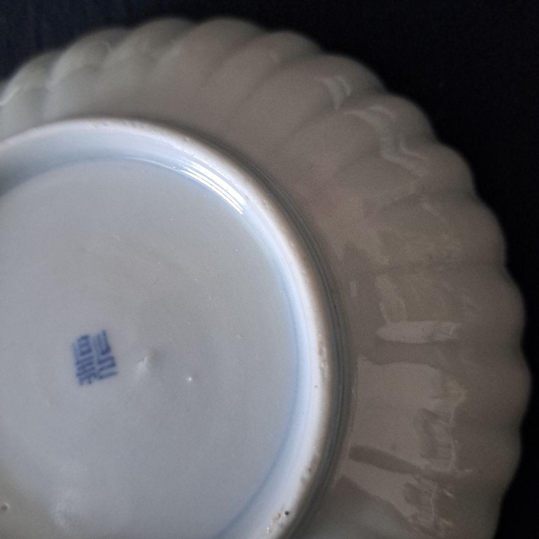 「モダンと素朴さ しのぎ造り！」古伊万里皿(直径13cm) 4客セット 骨董アン