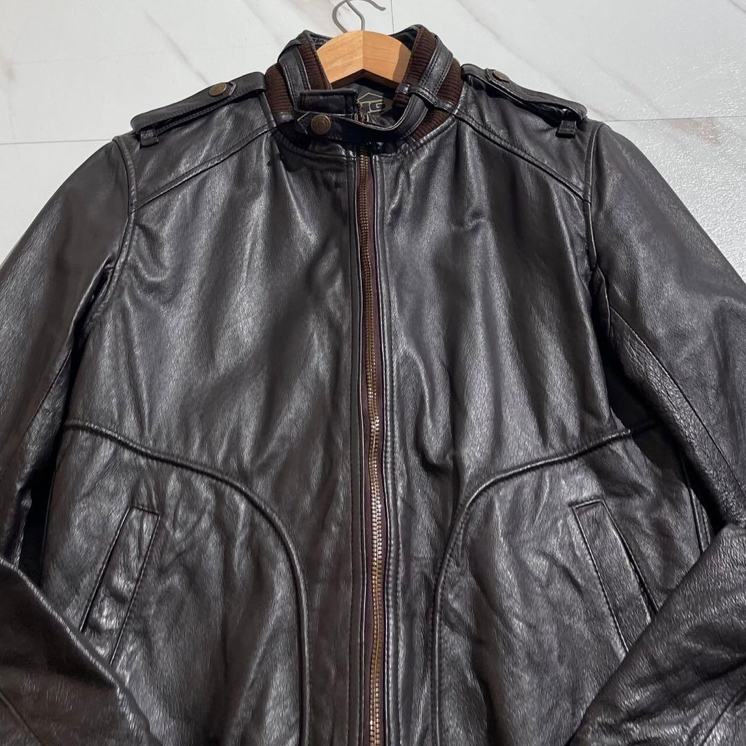 【美品✨】ヒステリックグラマー HG レザージャケット キムタク着用 ブラウンS