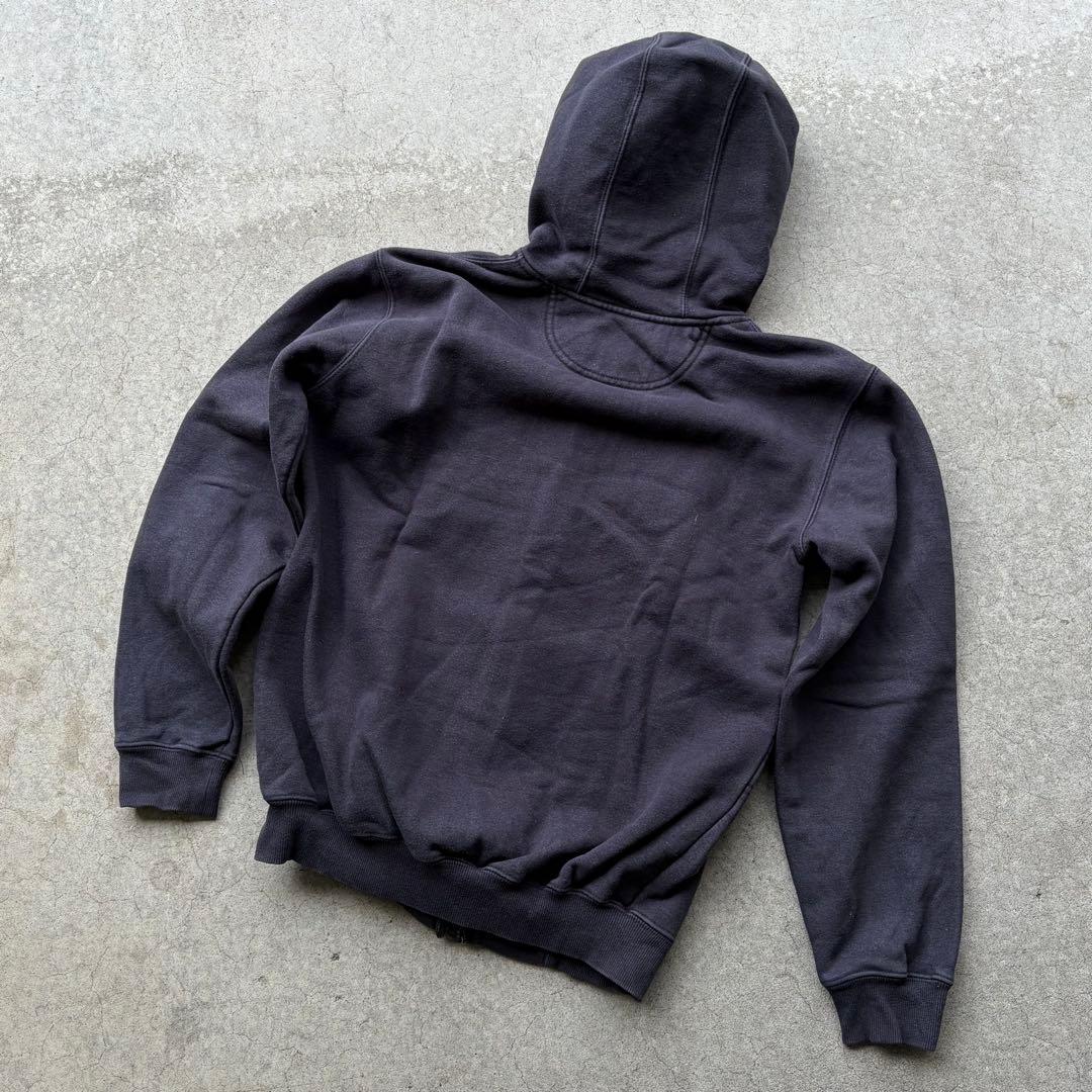 希少 Carhartt ジップアップ パーカー フーディー 短丈 刺繍タグ