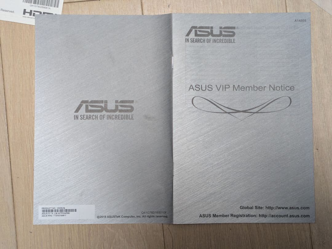 ASUS 4K UHD 31.5型 ディスプレイ モニター VA32UQ