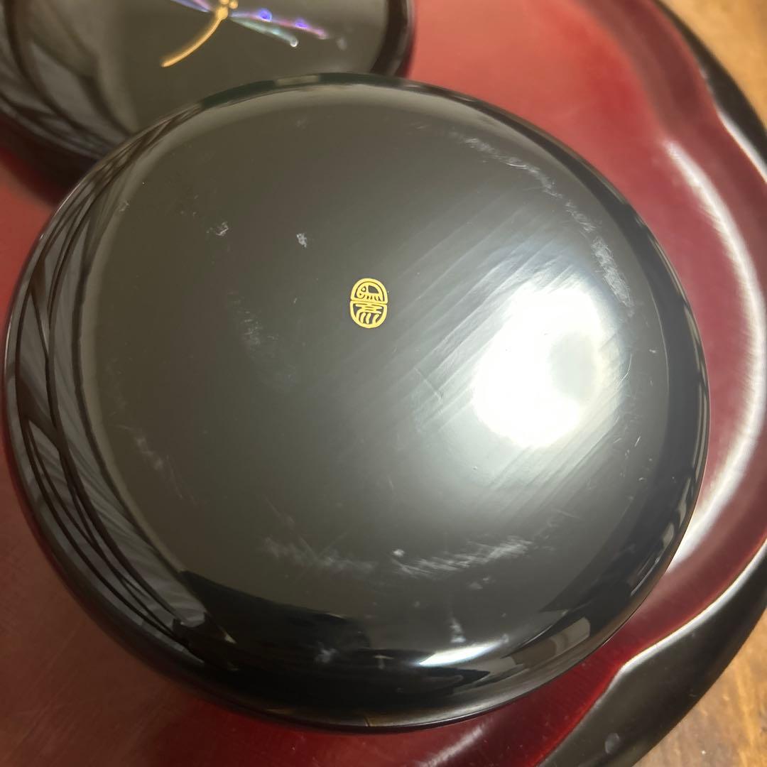 定価55000円　京漆匠　象彦　とんぼ ヤンポ　漆器　菓子器　菓子鉢　漆塗り