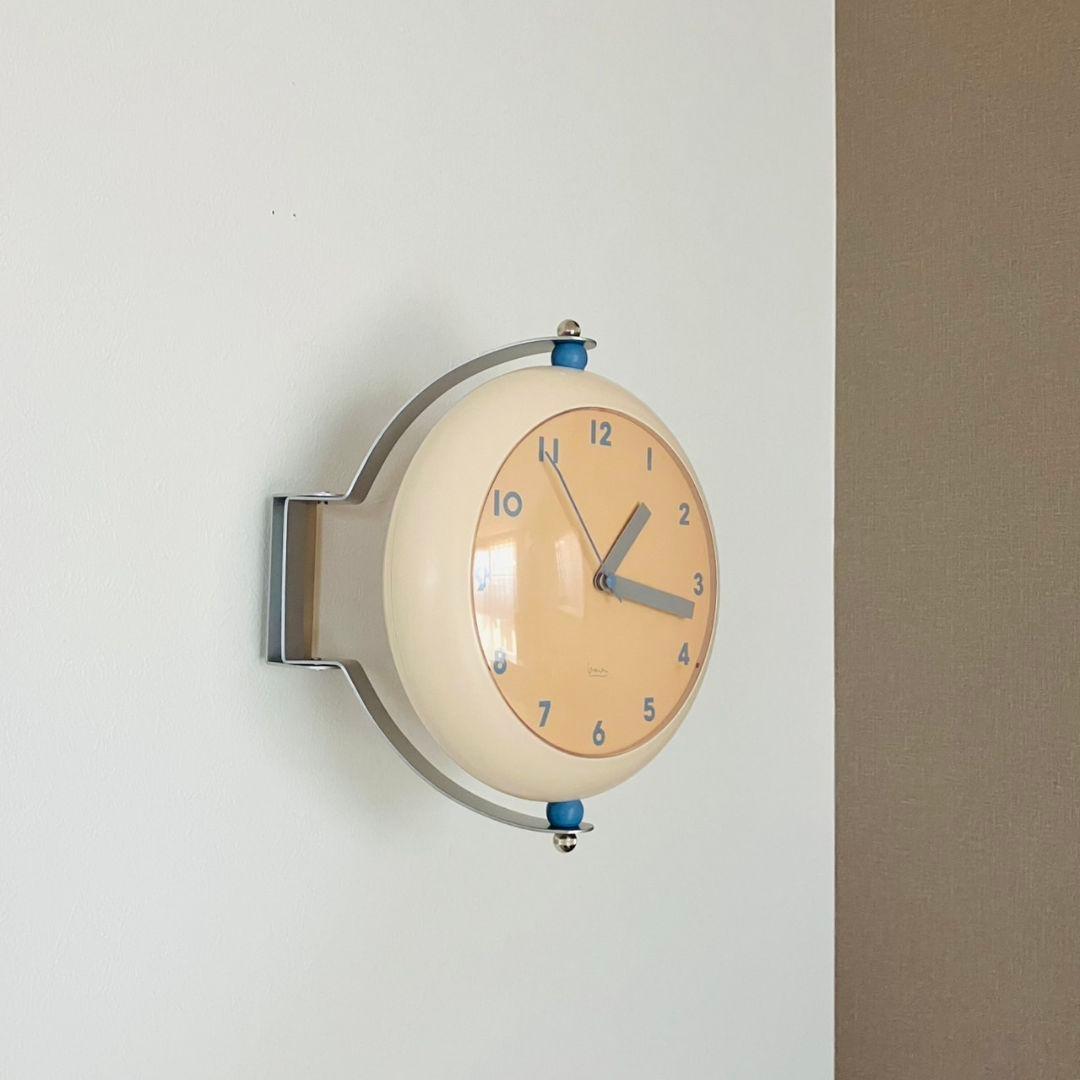 マイケル・グレイブス ダブルフェイスクロック 両面掛け時計 ポストモダン