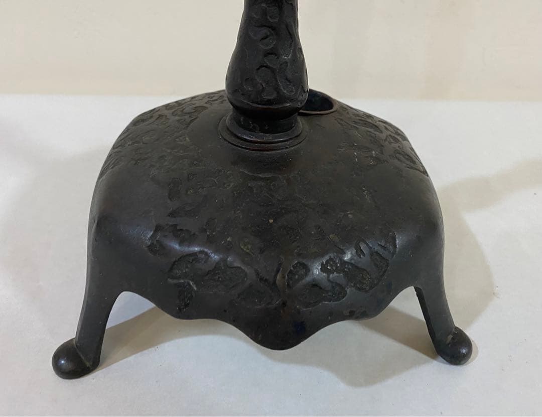 骨董　蝋燭立て　灯火器　キャンドルホルダー　アンティーク