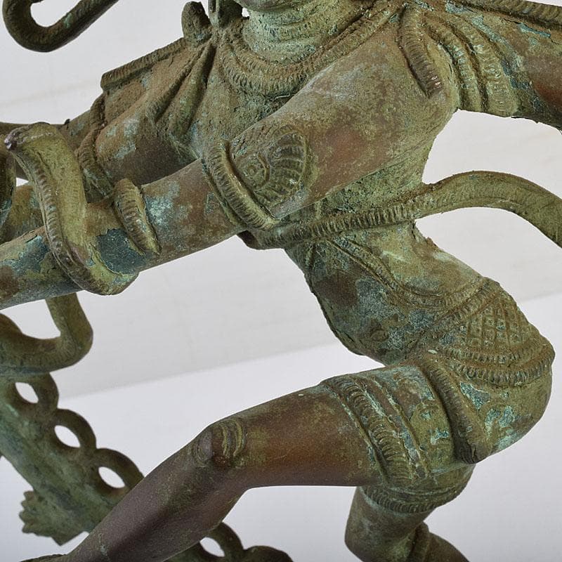 仏教美術　古銅青銅　シヴァ神像　ダンシングシヴァ神　置物　V　R9386H