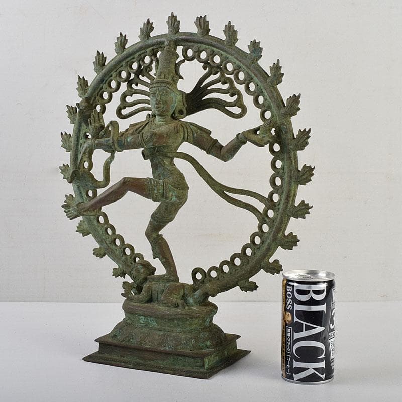 仏教美術　古銅青銅　シヴァ神像　ダンシングシヴァ神　置物　V　R9386H