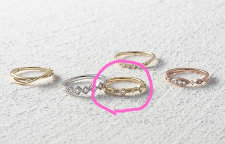 藤*は様 festariaフェスタリアK10ダイヤモンドピンキーリングEspoi