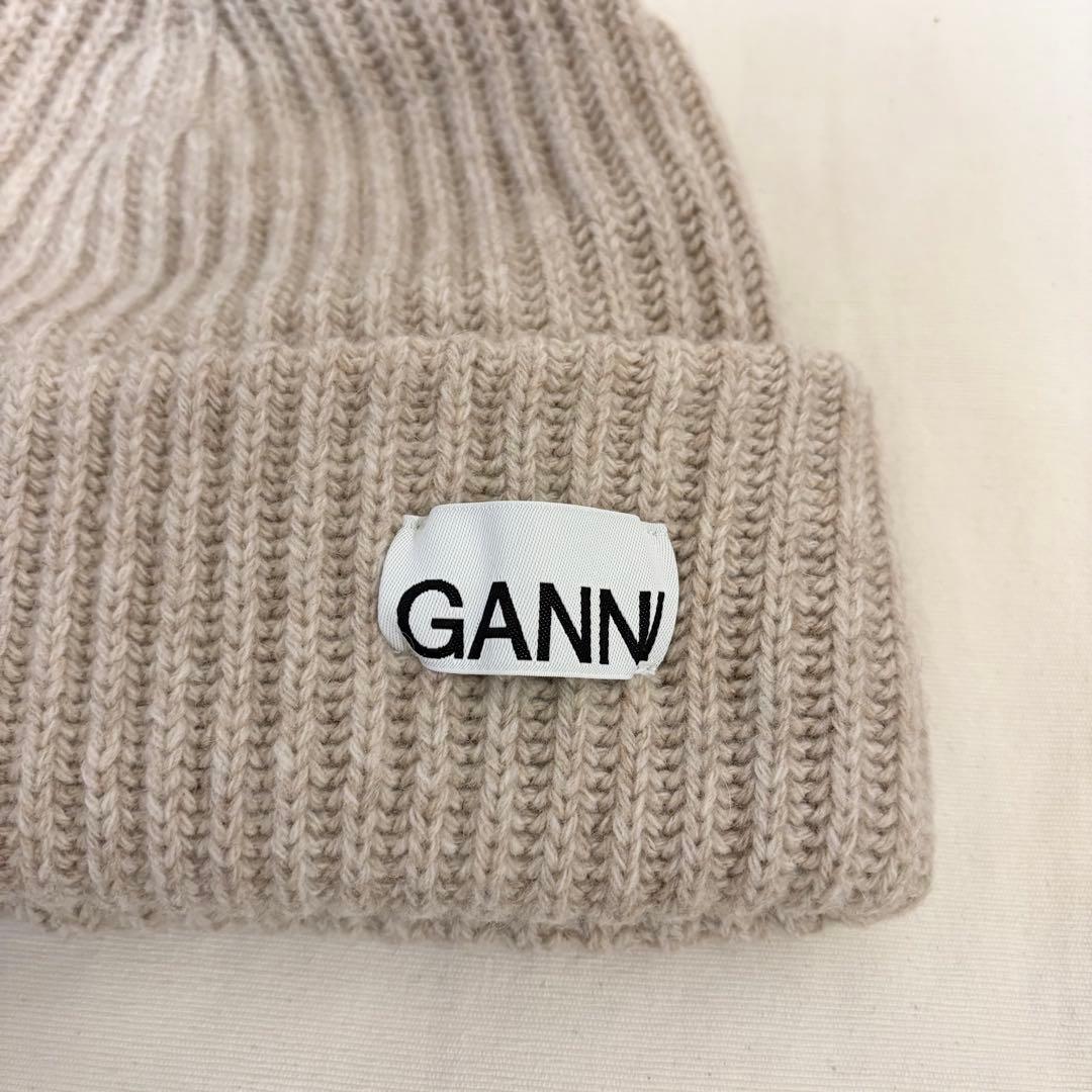 帽子 GANNI Rib Beanie \"BRAZILIAN SAND\"