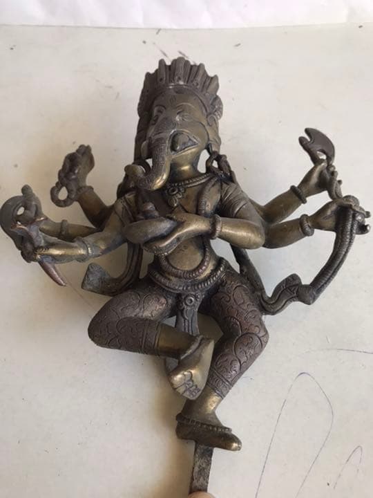 仏教仏像，古銅製，辟邪，招財，高21cm，重1450克