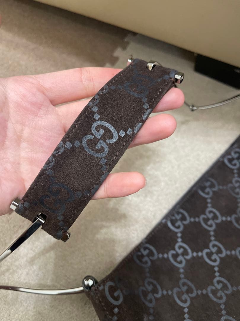 RARE TOKYOGucci ブラウン スエード ショルダーバッグ