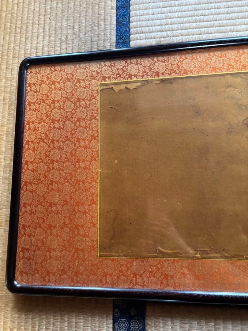 弥勒菩薩　達磨　額縁　日本画　２点