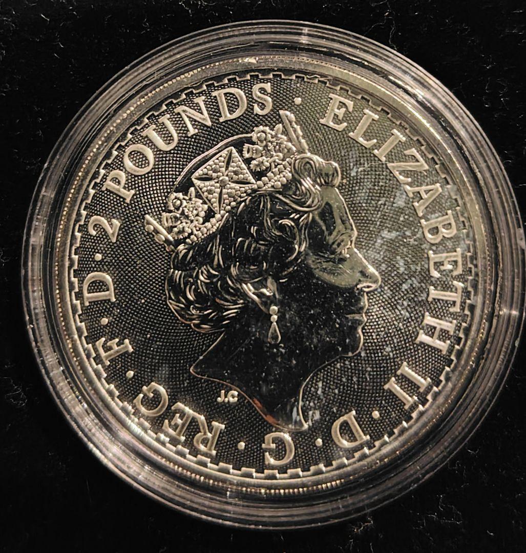 2021年/ エリザベス女王 /ブリタニア/2ポンド 銀貨/新品