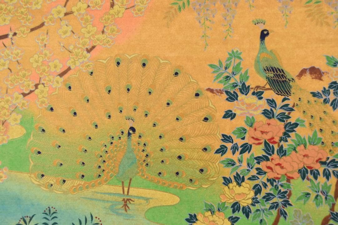 【複製】作者不詳/花鳥図/横物/工芸品/掛軸/名家伝来/AA-549