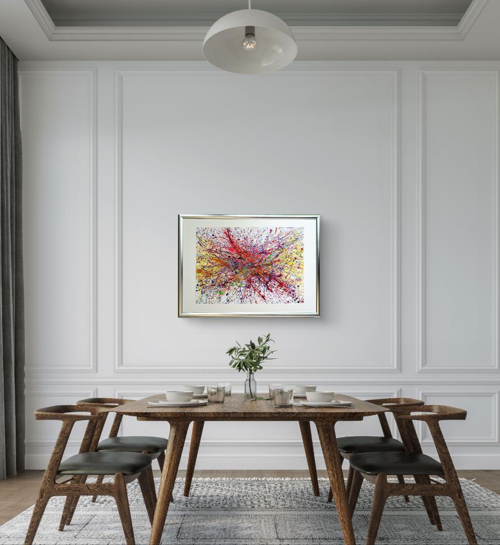 私たちの存在X / 抽象画 77×56㎝ B2 額縁セット 原画1点 モダン