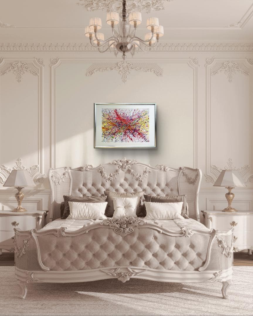 私たちの存在X / 抽象画 77×56㎝ B2 額縁セット 原画1点 モダン