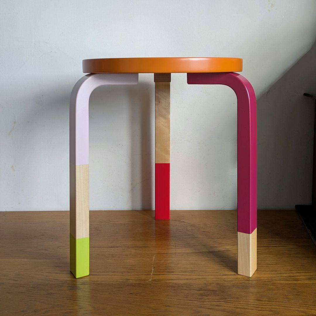 0547【希少】アルテック東京✕鈴木マサル スツール60 オレンジ