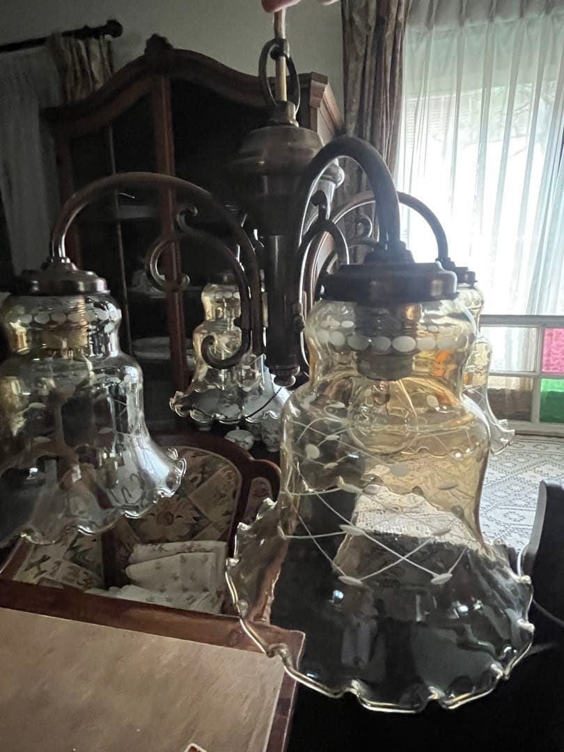 未使用 シャンデリア 大正ロマン インテリア 希少 アンティーク ビンテージ