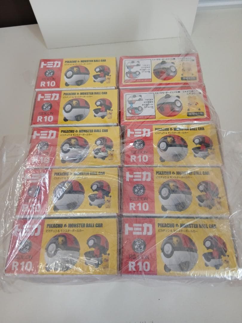 10セット★ドリームトミカ ライドオン R10 ピカチュウ&モンスターボールカー